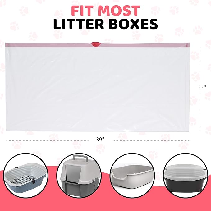 Cat Litter Box Liners 10 Count Jumbo Heavy Duty