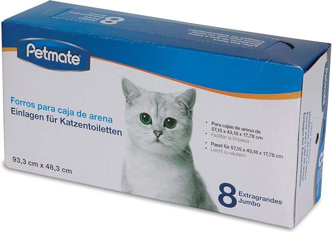 Petmate, Litter Pan Boxed Liners, Jumbo, 8 Pack