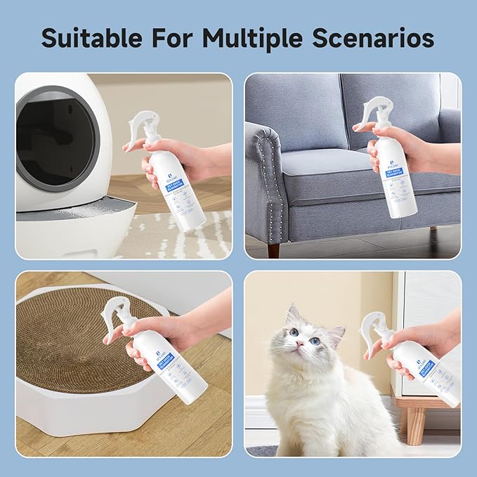 ELS PET Odor Eliminator for Strong Odor - Enzyme Pet Odor Eliminator for Self Cleaning Litter Box- Stain Remover for Cats and Dog Pee - Enzymatic Cat Urine Destroyer - Carpet Spray, 6.76oz Two Pack