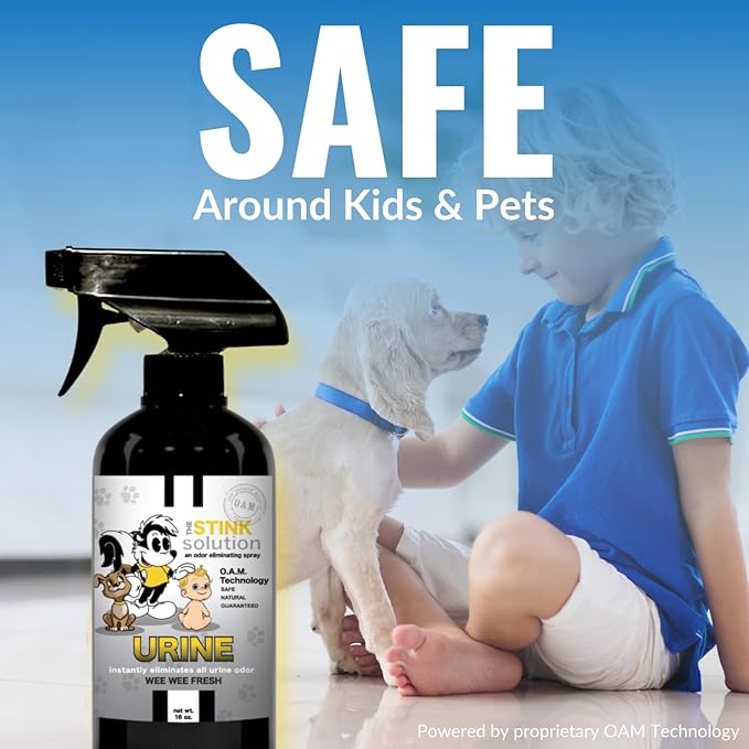 Urine Odor Eliminator Spray Completely & Safely Removes Cat Urine, Dog Pee, & Human Urine Odor Quickly from Carpet, Mattress, Hardwood Floor, & More - 2 16oz (WeeWee Fresh)