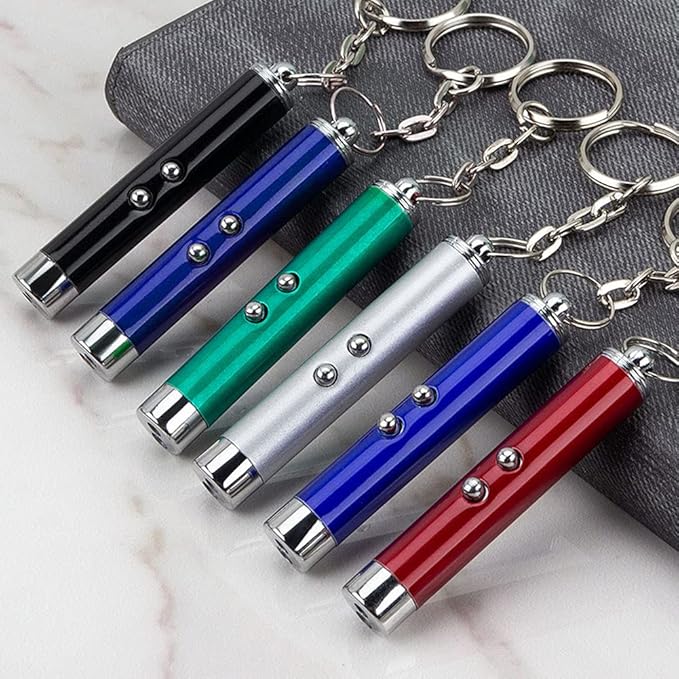 2-in-1 Cat Pet Toy Red LED Pointer Pen White Flashlight Torch Interactive Training Pen for Cat Dogs