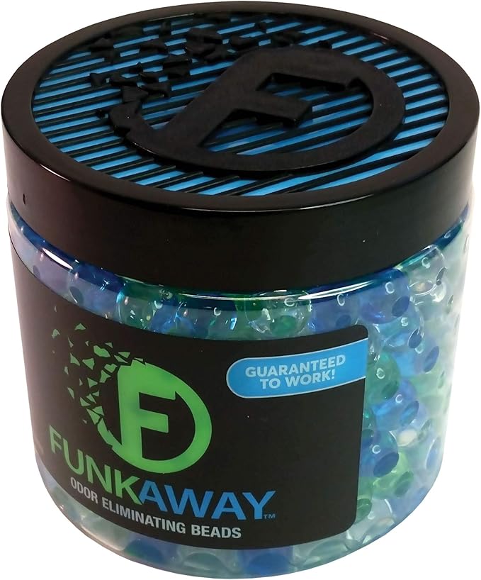FunkAway Odor Eliminating Beads, 12 oz., Supercharged Odor Absorbing Beads for the House, Car or Gym, Eliminate Smoke, Pet and Bathroom Odors for Long-Lasting Results