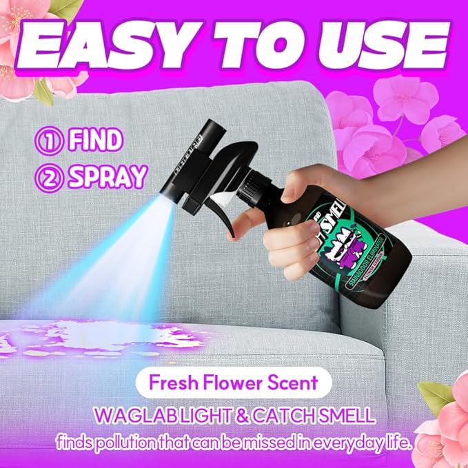 CATCH SMELL Stain & Odor Eliminator flower Deodorizer air fresheners for Home, Carpet Remover for Cats & Dog Pee Cat Urine Destroyer,Clean refresher Spray