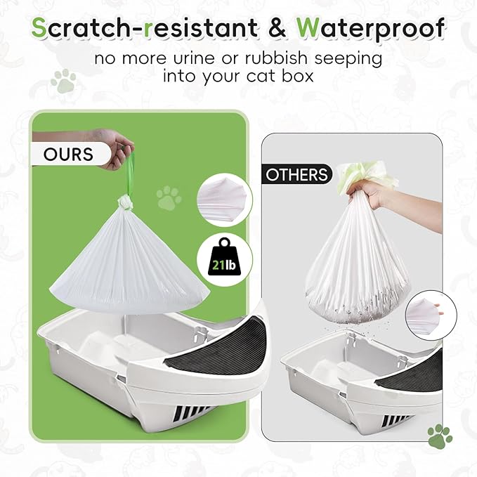 Litter Box Robot 3 and 4 Waste Bags, Compatible Automatic Self Cleaning Cat Litter Box Drawer Liners Bags, 60 Counts, Extra Thick and Heavy Duty…