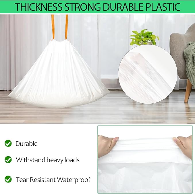 120 Count Cat Litter Box Liner Bags, 21" x 11" Disposable Automatic Cat Litter Waste Bags, Drawstring Heavy Duty Cat Litter Trash Bags Suit for PuraX PuraMax PuraMax2