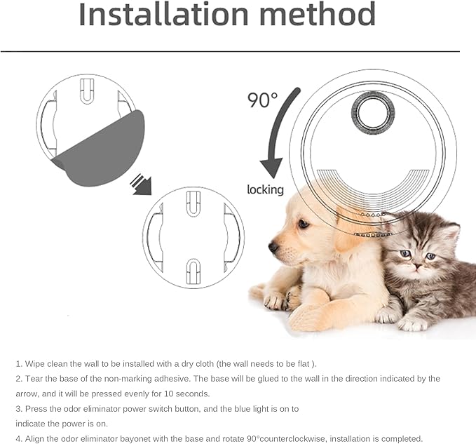 Cat Litter Box Deodorizer Pets Odor Eliminator, 99.9% Dust-Free Smart Deodorization for All Kinds of Cat Litter Box Pets Room Wardrobe Kitchen Shoe Cabinet Toilet and Small Area (Grey, P1)