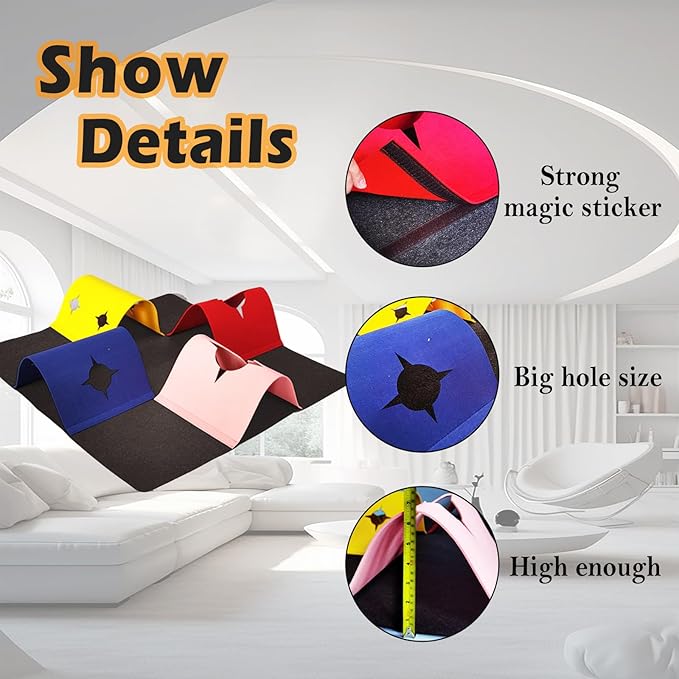 Cat Play Mat, Collapsible Cat Activity Mat with Cat Cave and Cat Tunnel, Fun Tunnel Cat Carpet, and Stimulating Cat Toys, The Perfect Combination of Entertainment and Rest