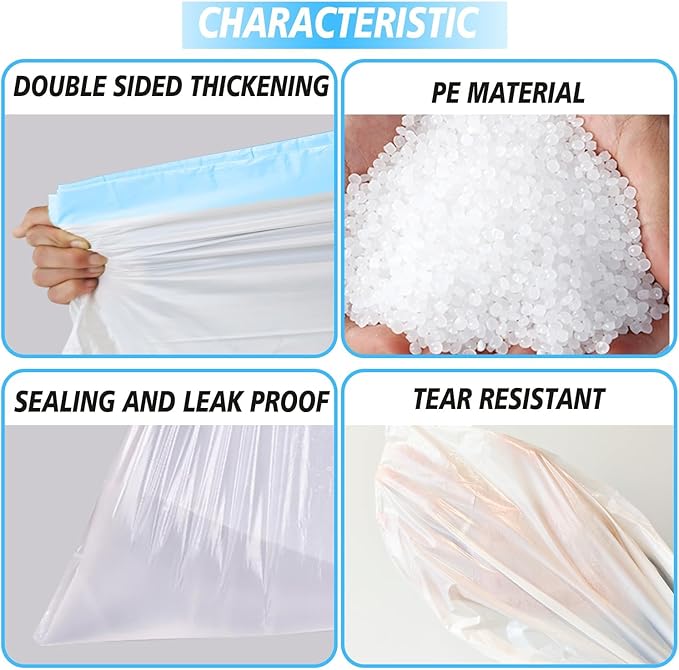 Cat Litter Box Liner Bags Compatible with Self-Cleaning Litter Box Robot 60 Pack.