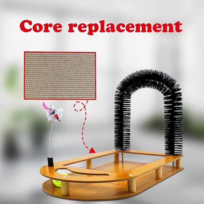 Premium Cat Scratcher Pad - Cardboard Scratcher Pad Replacement - Prolonged Lifespan & Furniture Protection ā Designed for Active Cats (Replacement Board)