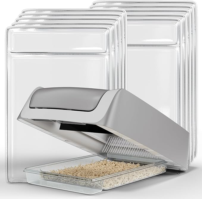 Disposable Litter Tray Compatible with Pet-Safe Scoop-Free Self-Cleaning Cat Litter Boxes - Easy to Clean Durable Litter Box Tray(10 Pieces)