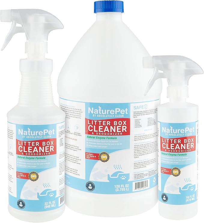 Litter Box Cleaner and Odor Eliminator, Eliminate Odors Quickly, Neutralizes Urine and Feces Odors in The Air and The Box, Make Litter Last Longer (16oz Spray Bottle 2 Pack (Save 25%))