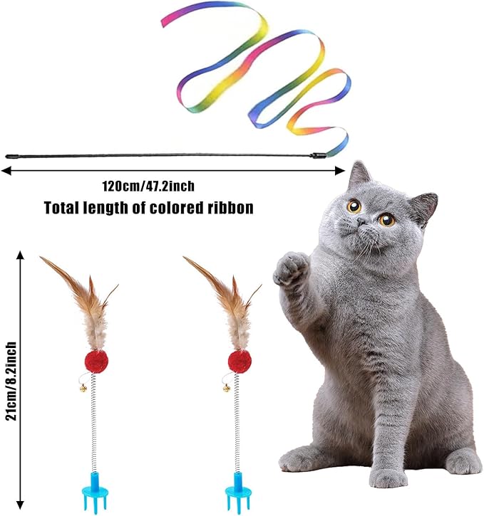 Kitten Starter Kit, 15 Piece Cat Essentials Set Includes Cat Litter Box,Cat Toys, Cat Collars,Cat Scratch Pad, Cat Nail File,Automatic Cat Feed Bowls, Pet Grooming Gloves for Cats (Pink)