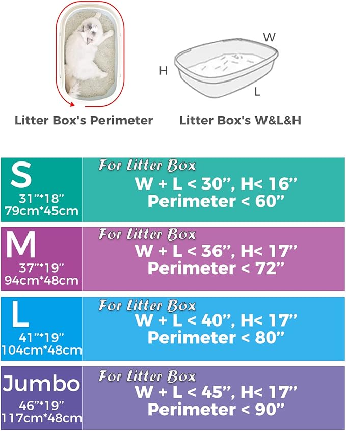 Cat litter Liner Bags, 30 Count 37" x 19" Large Extra Durable Cat Litter Box Bags, Drawstring Heavy Duty Bag Liners for Pet Cat Litter Box Tray (Unscented)