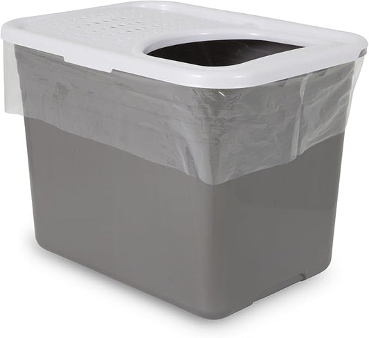 Petmate TOP ENTRY LITTER PAN LINERS Dark Grey 8 Count (Pack of 1)