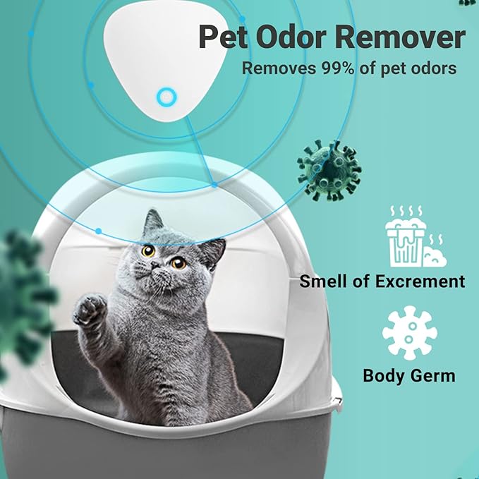 Dust-Free Odor Removers, 90% Deodorization & 99.9% Dust reduction, Litter Box Odor Eliminator, Cat Litter Deodorizer, Widely used in Cat Litter Box, Bathroom, Wardrobe, Kitchen, Pet Shop (011)