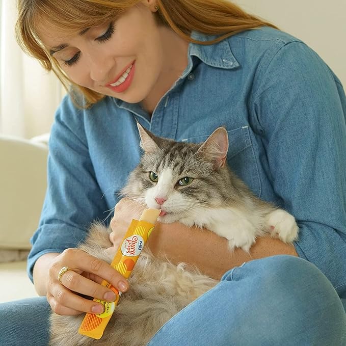 INABA Churu Pops Moist Jelly Treats for Cats (Chicken Recipe, 12 Tubes)