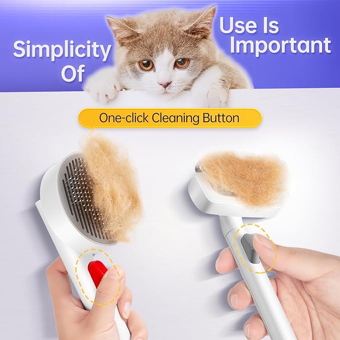 Pet Grooming Brush Kit, Suitable for Long or Short Haired Cats, Small and Medium Dogs, Puppy Kitten, Brush for Grooming Shedding, Remove Loose and Matted Fur, Pet Grooming Undercoat Comb