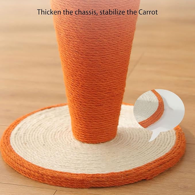 Cat Scratching Post, Sisal Cat Scratcher Cat Scratch Post Cat Scratching Tree Carrot Cat Climbing Frame for Indoor Cats and Kittens