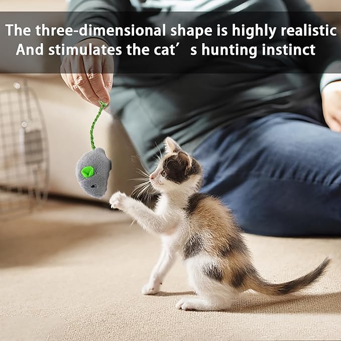 cat Mouse Toy, Rat Stuffed Animal, Mouse Toy,Mint Mouse Toy Suitable for Indoor Cats, Resistant to Biting (24 Piece Set)