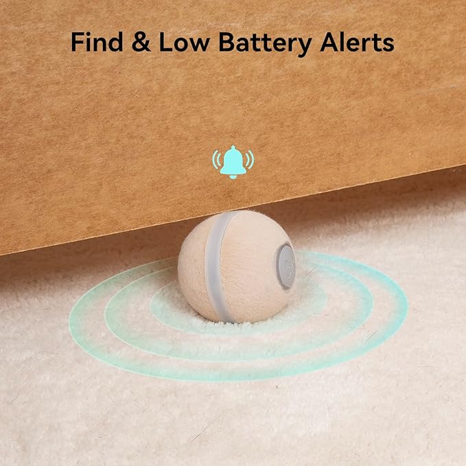 Cheerble 【2025 Upgrade】 Interactive Cat Ball Toy, Wicked Ball M3, Automatic Moving Ball Toy for Indoor Cat Kitten, Smart Anti-Depression Pet Toy Fun Gift with Light