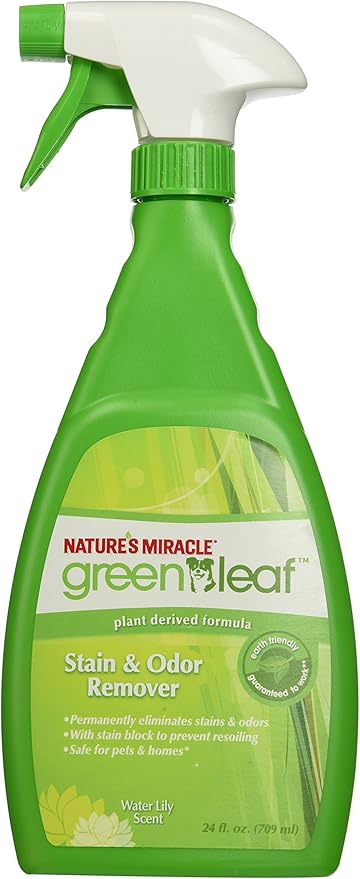 Nature's Miracle Green Leaf Stain & Odor Remover,Water Lily Scent 24 oz