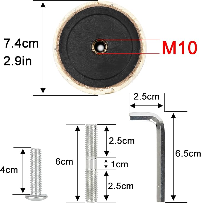 7.4cm 2.91in Diameter Cat Tree Scratching Post Replacement Sisal Pole Parts for Cat Tower (M10, 15.75in/40cm)