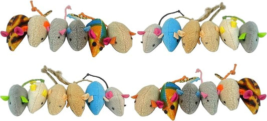 cat Mouse Toy, Rat Stuffed Animal, Mouse Toy,Mint Mouse Toy Suitable for Indoor Cats, Resistant to Biting (24 Piece Set)