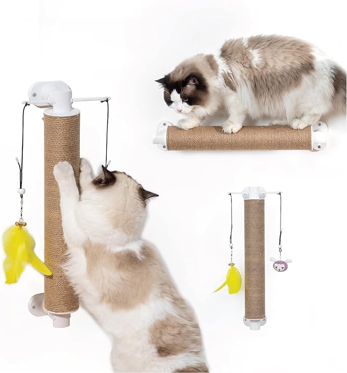 SVD.PET 17in Cat Tree Scratching Post Replacement, Natural Jute Pole, cat Scratching Post, cat Tree, Kitten Scratcher, cat Scratcher, Kitten Scratching Post (M8, 17in/43.2cm)