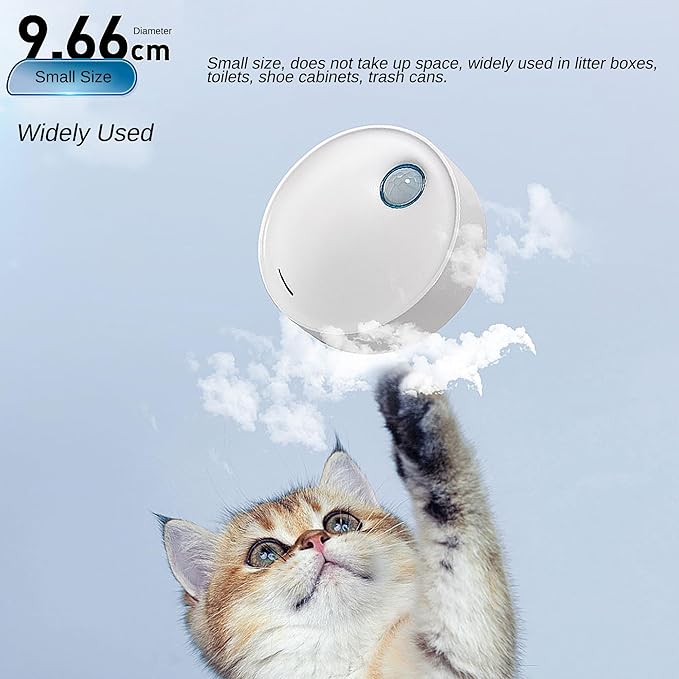 Cat Litter Deodorizer Pets Odor Eliminator, 99% Dust-Free Smart Litter Deodorization for All Kinds of Cat Litter Box Pets Room Wardrobe Kitchen Shoe Cabinet Toilet and Small Area (White, P2)