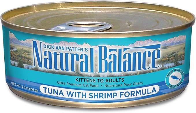Natural Balance Canned Cat Food, Tuna And Shrimp Recipe, 24 X 6 Ounce Pack
