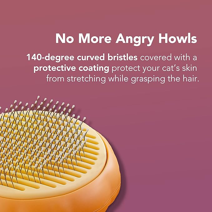 Lukamoo® Cat Brush for Shedding & Grooming, for Long & Short Haired Cats, for Matted Fur, Self-Cleaning