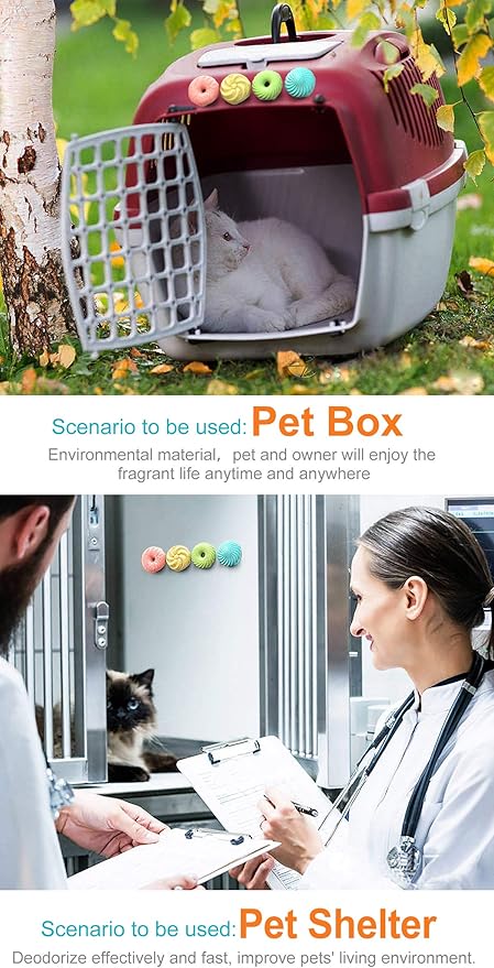Litter Box Crate Bed donut air freshner Litter Box Deodorizer and Cat Dog Odor Eliminator Pack of 4