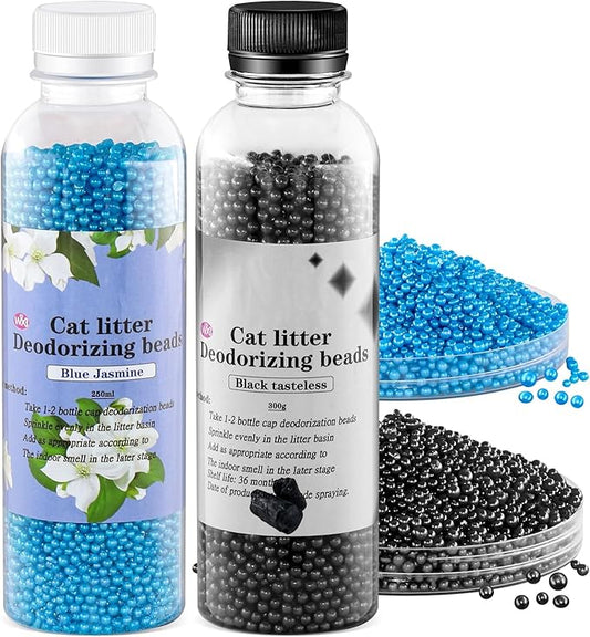 Cat Litter Box Deodorant Beads|Cat Litter Box Deodorant Crystals |Eliminate Cat Stink, Neutralize Odor, 8.5 oz (2 pcs)