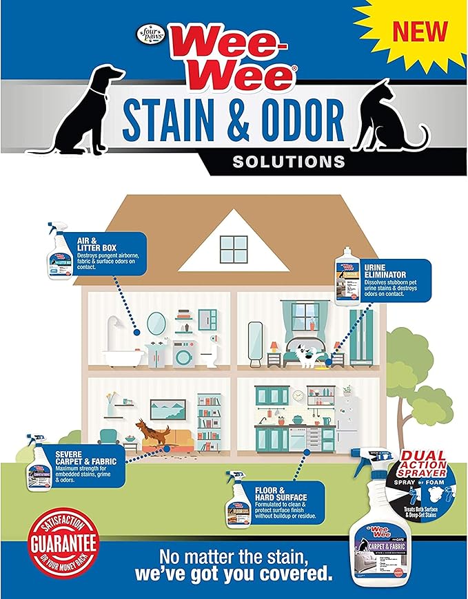 Four Paws Wee-Wee Cat Urine Eliminator Stain and Odor Destroyer 128 Ounces