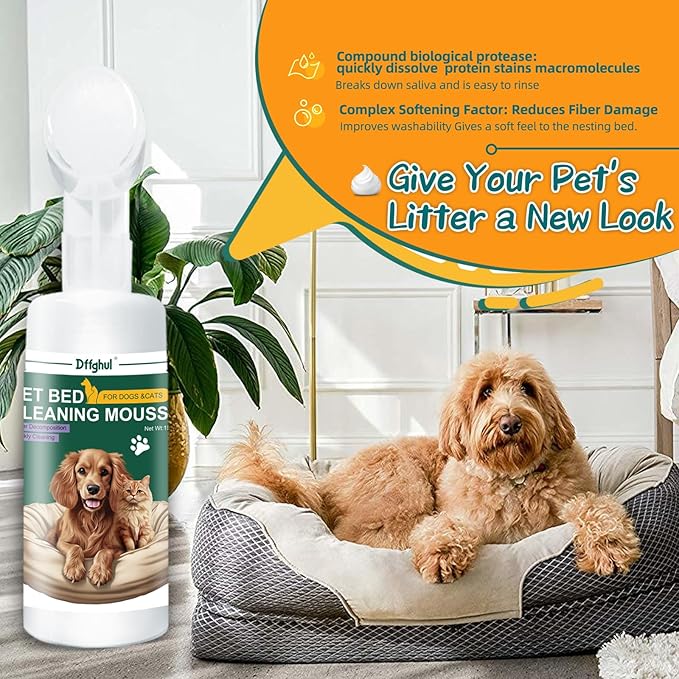 Pet Stain and Odor Remover-Multi Purpose Pet Carpet Foaming Cleaner and Carpet Stain Remover,Pet Bed Cleaning Foam-No Rinse Pet Stain Cleaning,Suitable for Carpet and Pet Bed