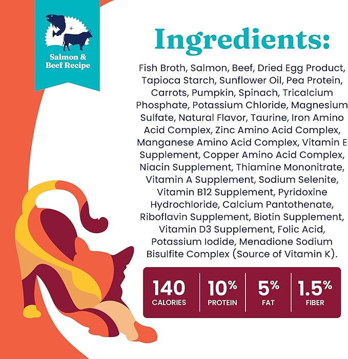 Solid Gold Flavorful Feast Wet Cat Food - Salmon & Beef Pate - Canned Cat Food, 24 Pack