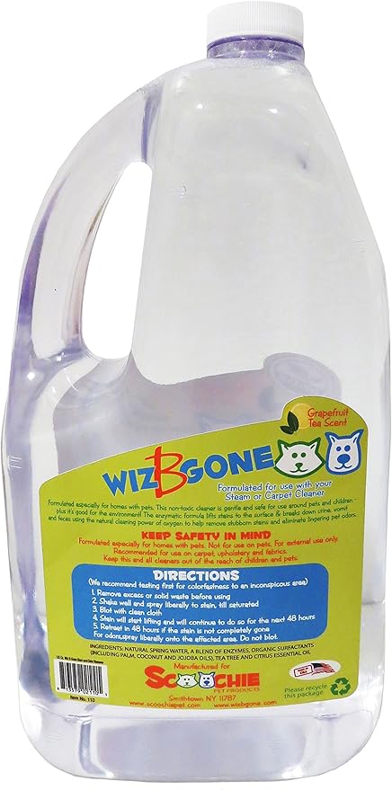 Pet Stain Odor Eliminator Dual Strength Professional 1LB Gallon- Enzyme Boosted Pet Odor & Stain Remover for Dog and Cats Urine - Made in USA by Scoochie Pet