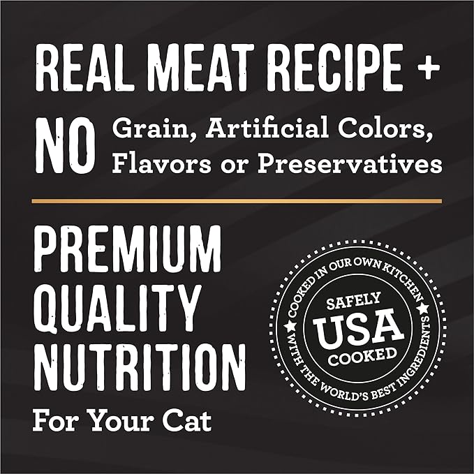 Merrick Purrfect Bistro Soirees Grain Free Natural Canned Cat Food with Gravy, Turkey Cassoulet Recipe - (Pack of 24) 2.75 oz. Cans