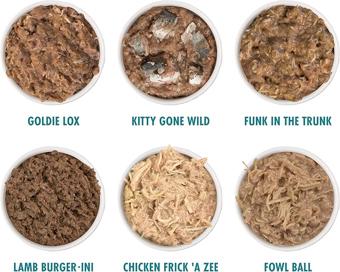 Weruva Cats in The Kitchen Grain-Free Wet Canned Cat Food 6 Flavor Variety Pack of 12 Cans, 6 Ounces Each