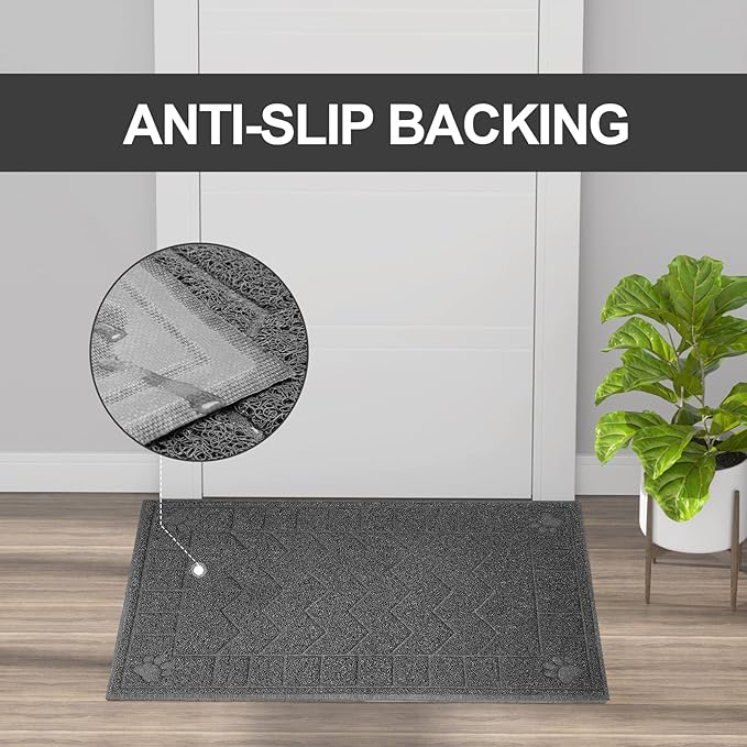 Cat Litter Mat, Litter Trapping Mat Soft on Kitty Paws, 47" x 35" Kitten Litter Box Mat for Cleaner Floors, Waterproof, Easy Clean, Durable XL Large Size Cat Litter Pad for Kitten.