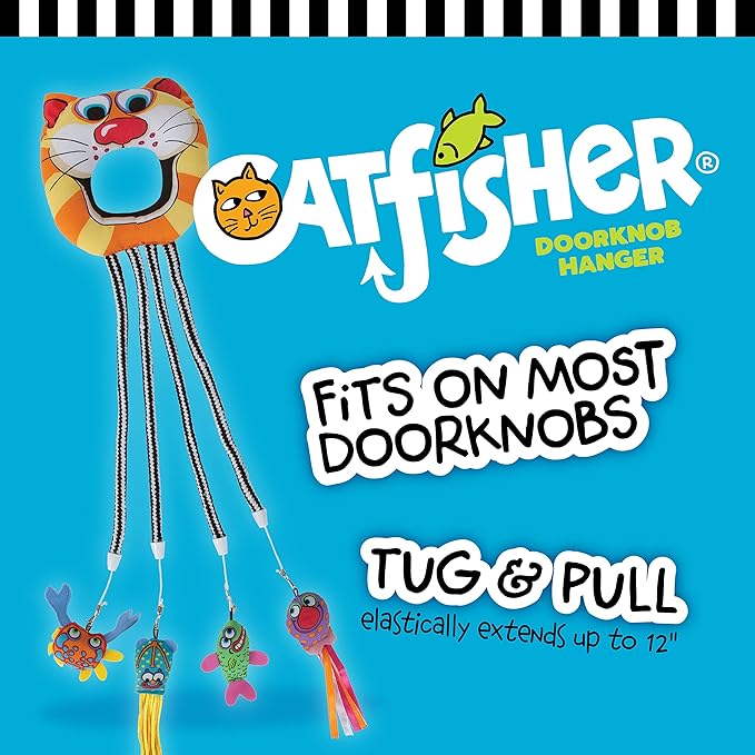 FAT CAT Catfisher Doorknob Hanger