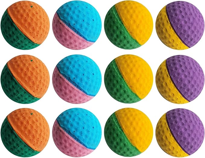 Cat Foam Ball Cat Sponge Ball Toy Cat Soccer Ball Toy (Mini, Two Color pet Ball)