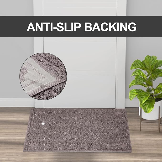 Cat Litter Mat, Litter Trapping Mat Soft on Kitty Paws, 47" x 35" Kitten Litter Box Mat for Cleaner Floors, Waterproof, Easy Clean, Durable XL Large Size Cat Litter Pad for Kitten.