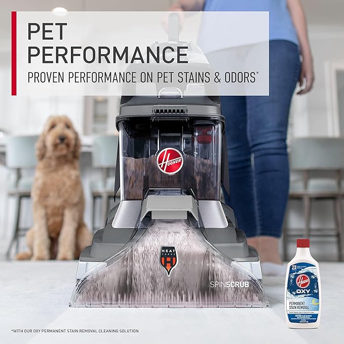 Hoover Powerscrub XL Pet Carpet Cleaner Machine, Upright Shampooer, FH68050, Black