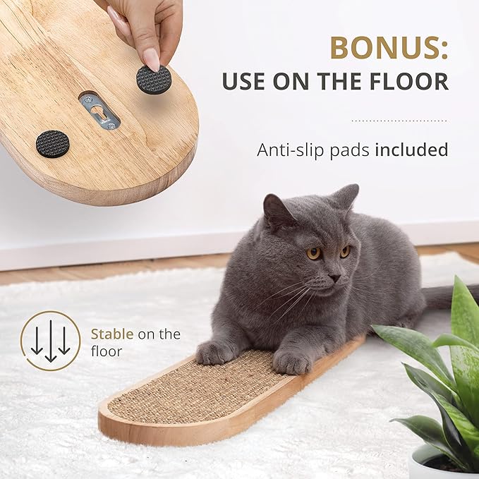7 Ruby Road Wall Mounted Cat Scratcher - Indoor Cat Scratching Board Cat Vertical Cat Scratcher for Wall - Cat Scratch Pad Scratching Post for Indoor Cat Wall Mounted - Cat Wall Furniture Scratch