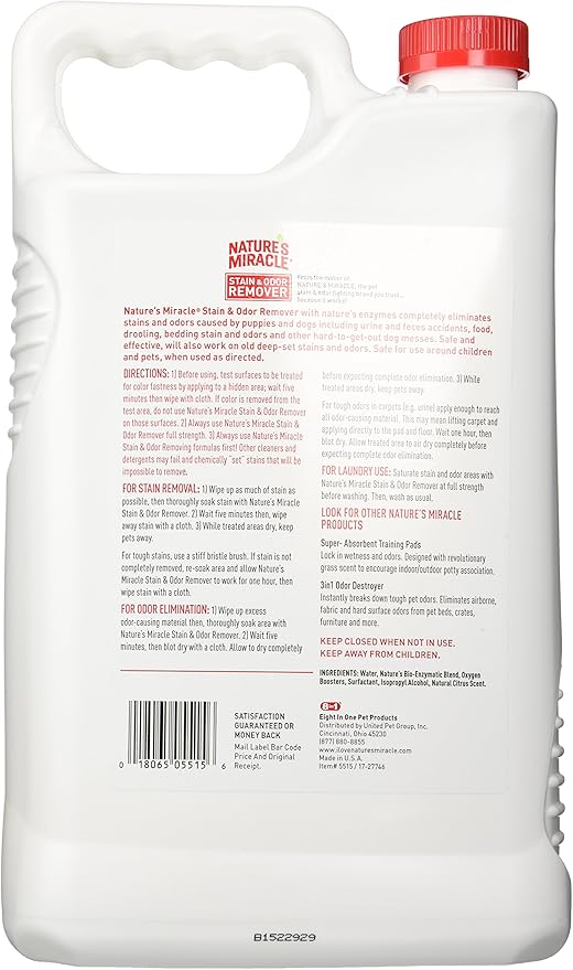 Nature's Miracle Pet Stain and Odor Remover, 1-1/2-Gallon