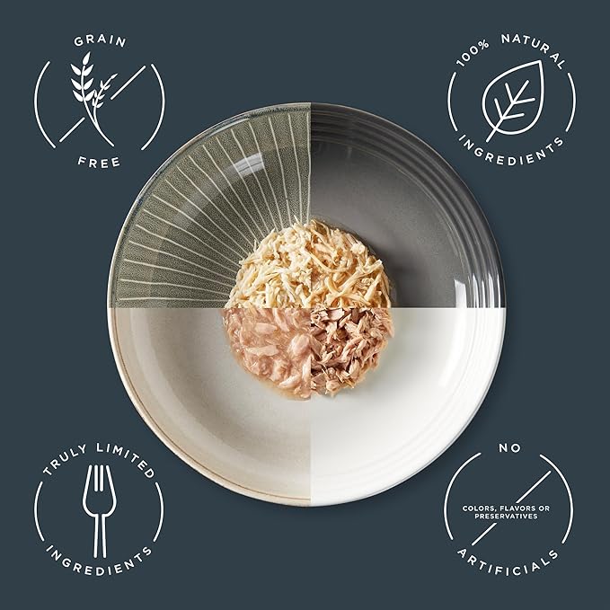 Reveal - Grain Free | Wet Canned Cat Food | 2.47oz - 24 Pack - Premium Nutrition, 100% Natural, No Additives, and Limited Ingredients (Tuna with Salmon in Gravy)