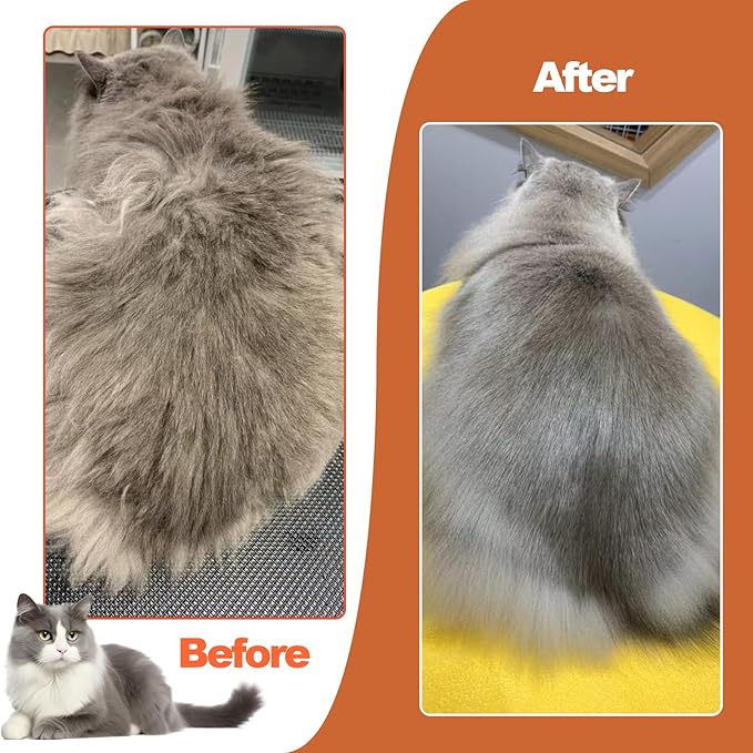 ACE2ACE Self-Cleaning Slicker Brush for Shedding, Long and Short Haired Indoor Cats - Removes Mats and Loose Hair Easily