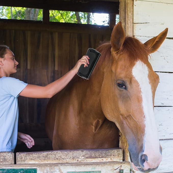 Deshedding Dog Brush – Handheld Dog Grooming Brush – Deshedding Brush for Cats, Dogs, Rabbits, Horses – Gentle Dog Deshedding Tool – Ergonomic Dog Groomer for Matted Hair, Loose Hair