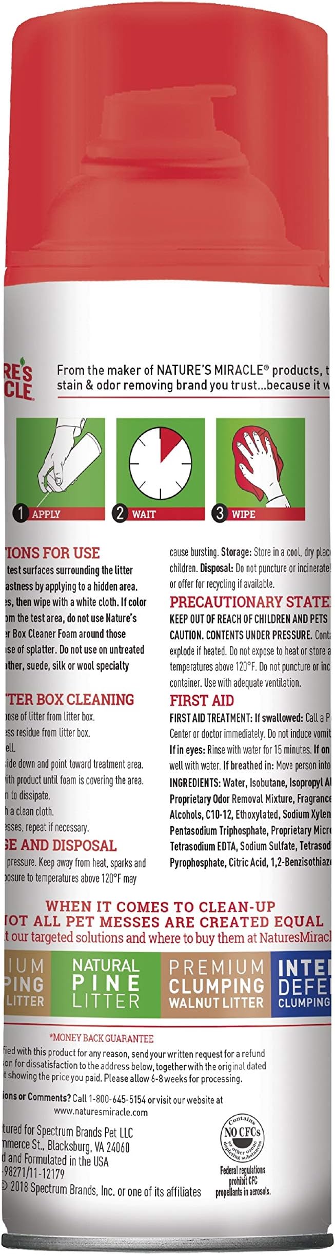 Nature's Miracle Litter Box Cleaner Foam